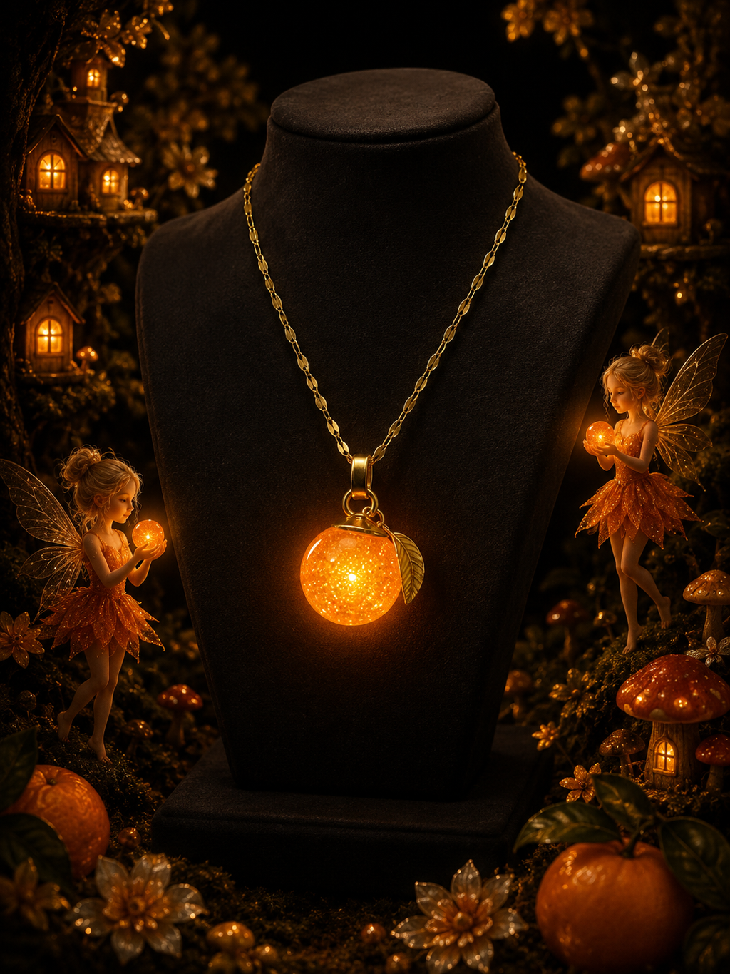 Collier Mandarine — Lueur d’Orange
