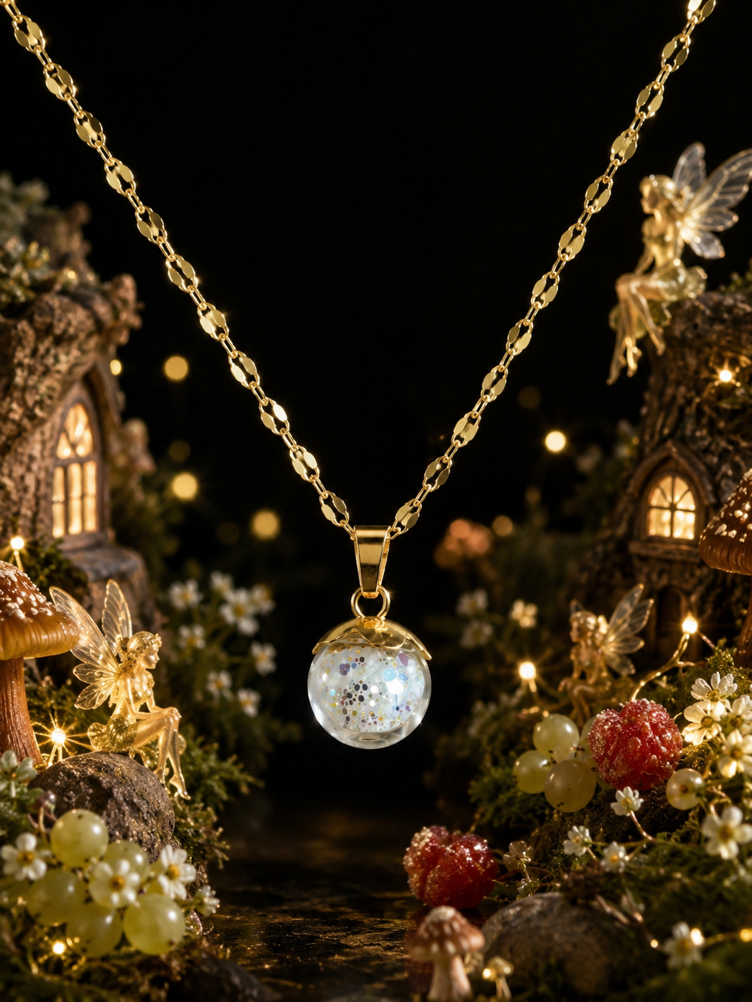 Collier Petite Groseille Verte — Lueur d’émeraude
