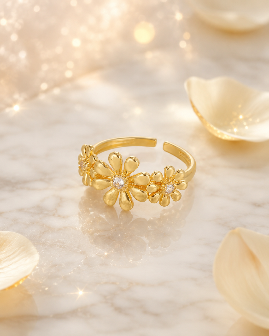 Bague 3 marguerites