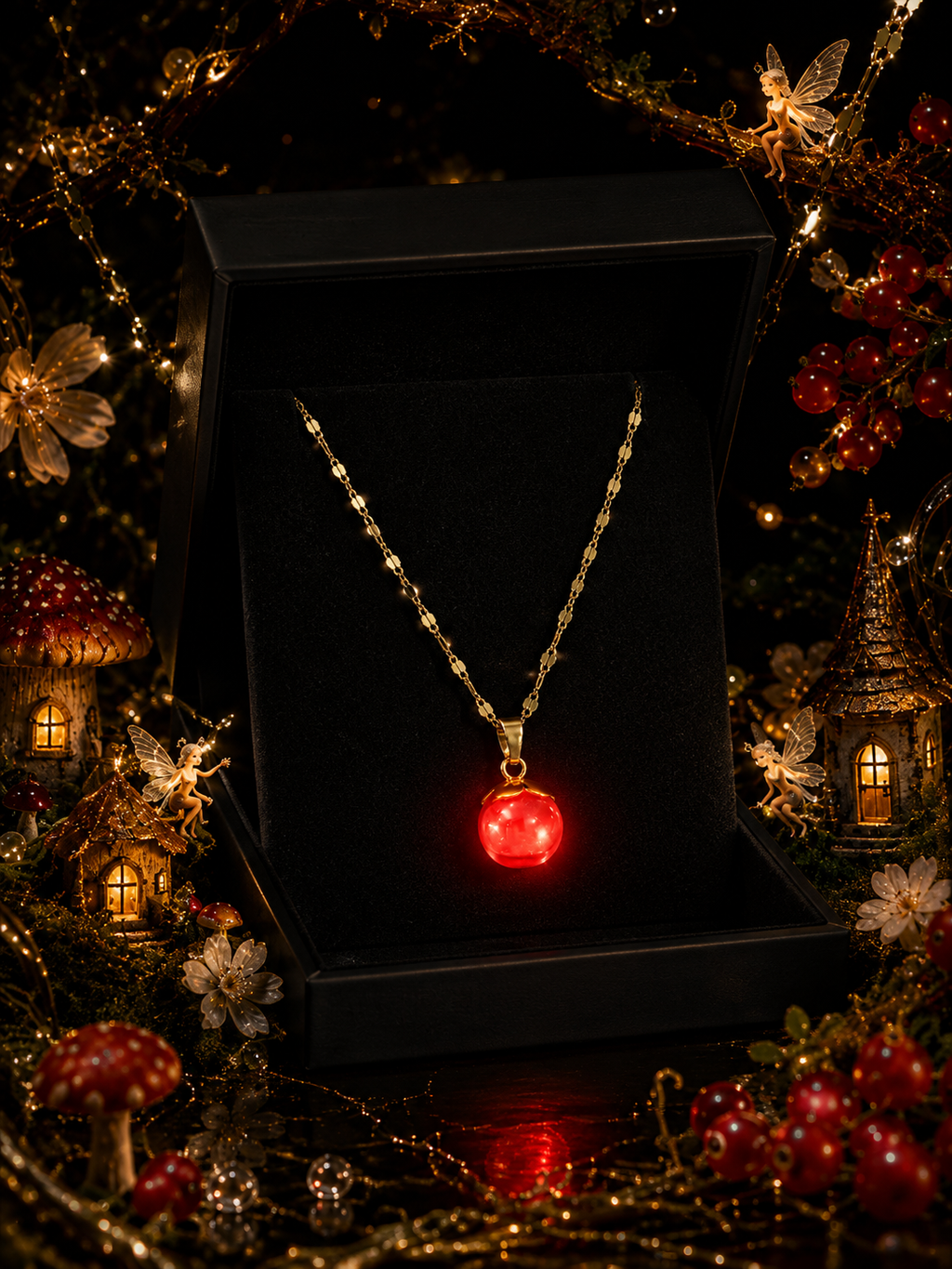 Le collier Groseille Rouge — Lueur de Rubis