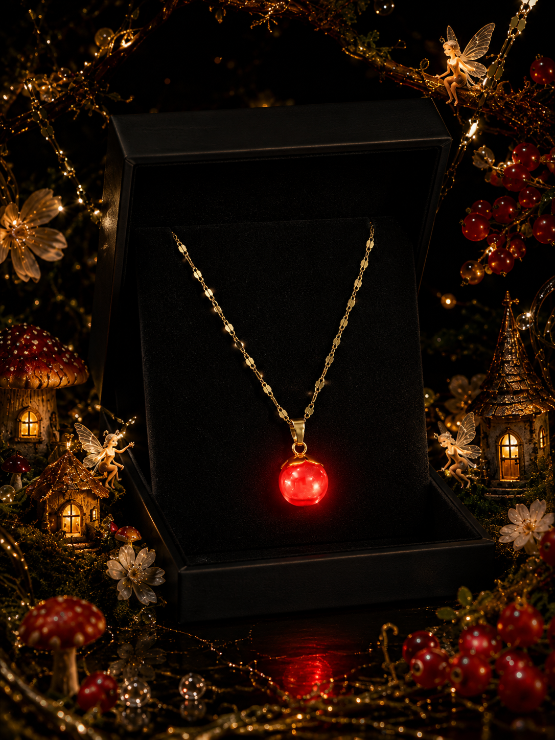 Le collier Groseille Rouge — Lueur de Rubis