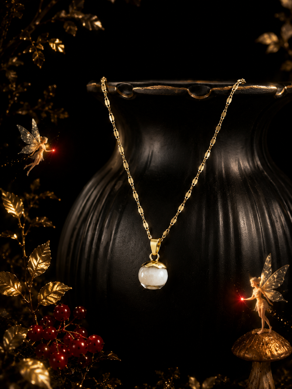 Le collier Groseille Rouge — Lueur de Rubis