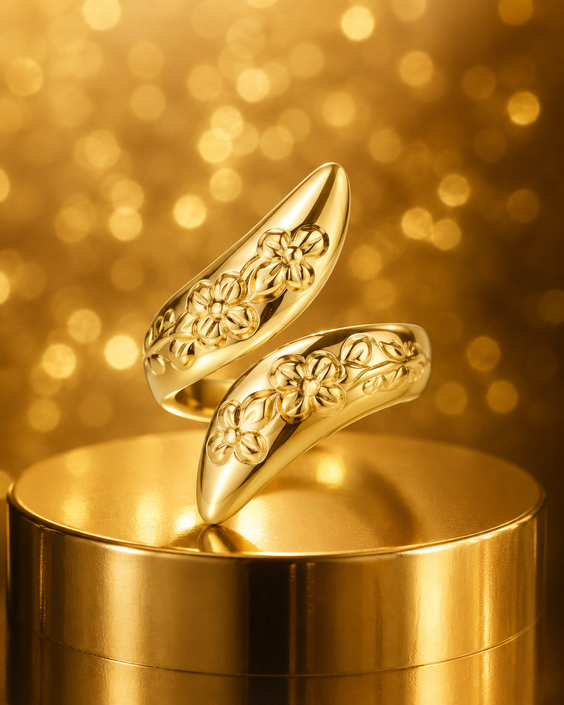 Bague double floral