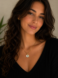 Collier petit flocon de neige en cristal or 1