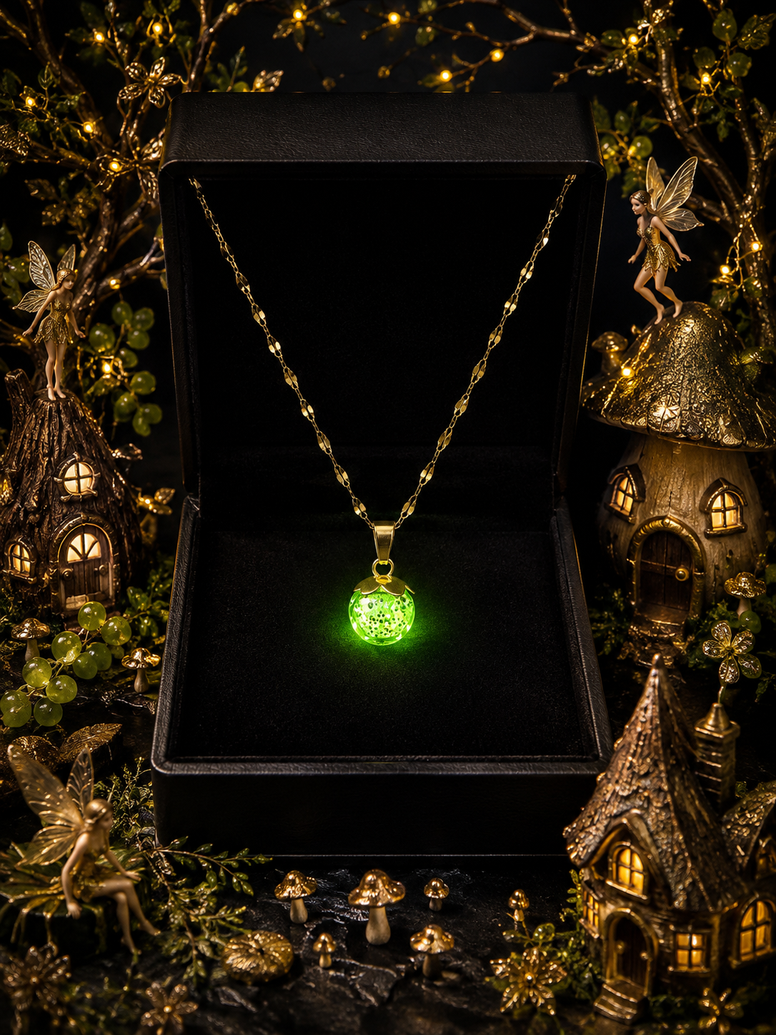 Collier Petite Groseille Verte — Lueur d’émeraude