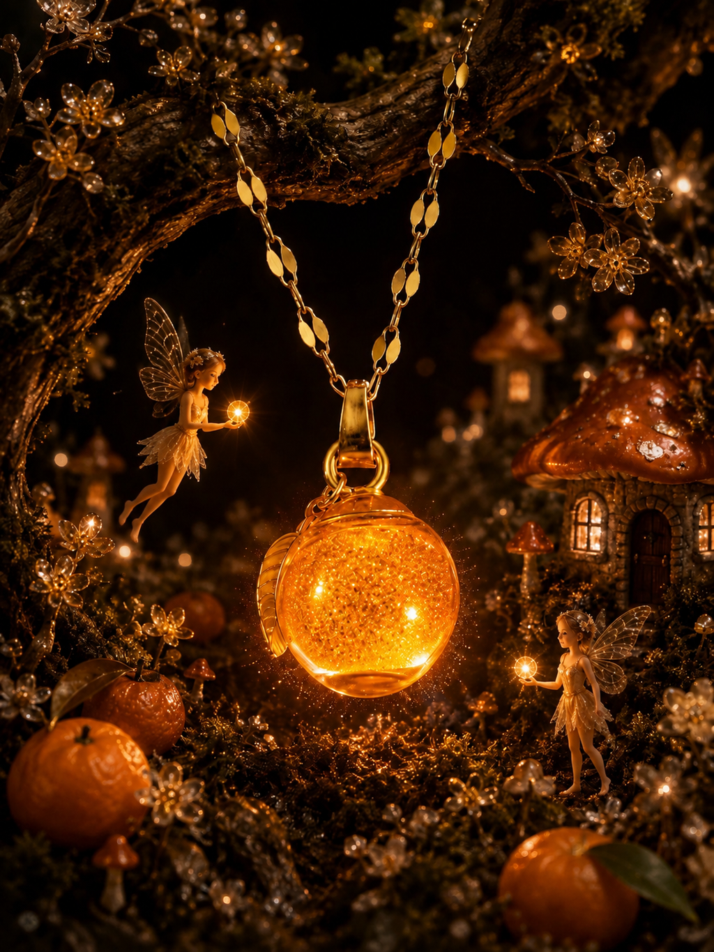 Collier Mandarine — Lueur d’Orange