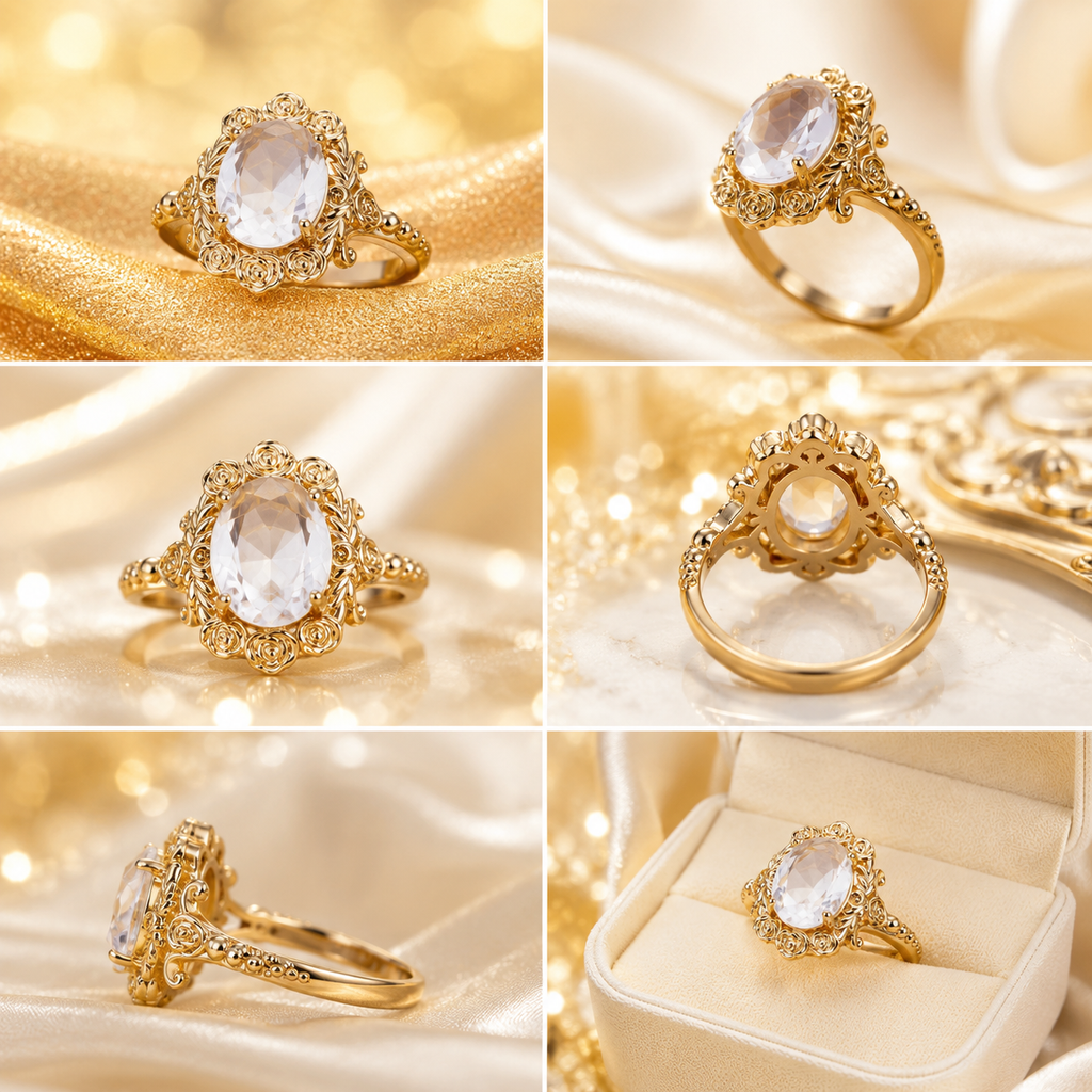 Bague rose impériale
