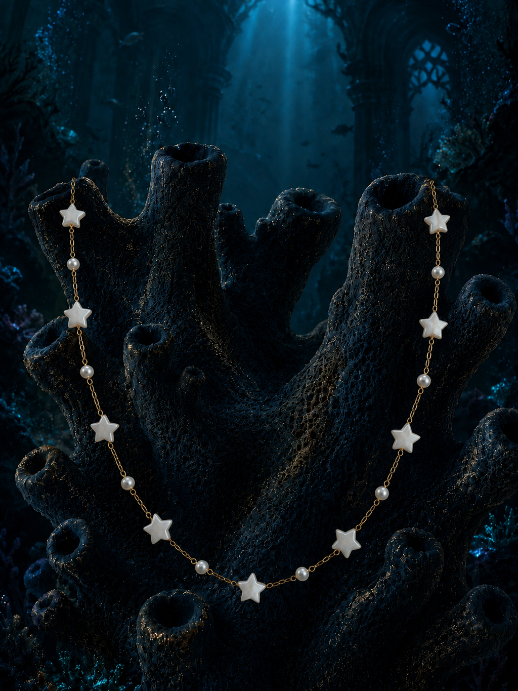 Collier Étoiles Nacrées — Trésor Céleste