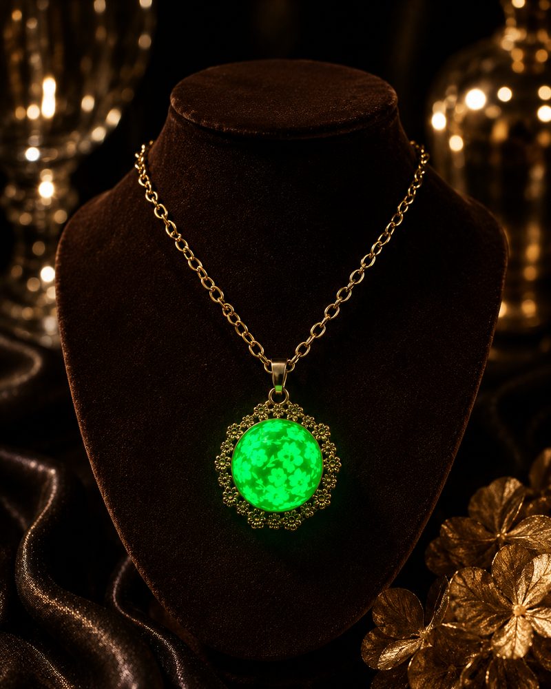 Collier fleures et dentelle.