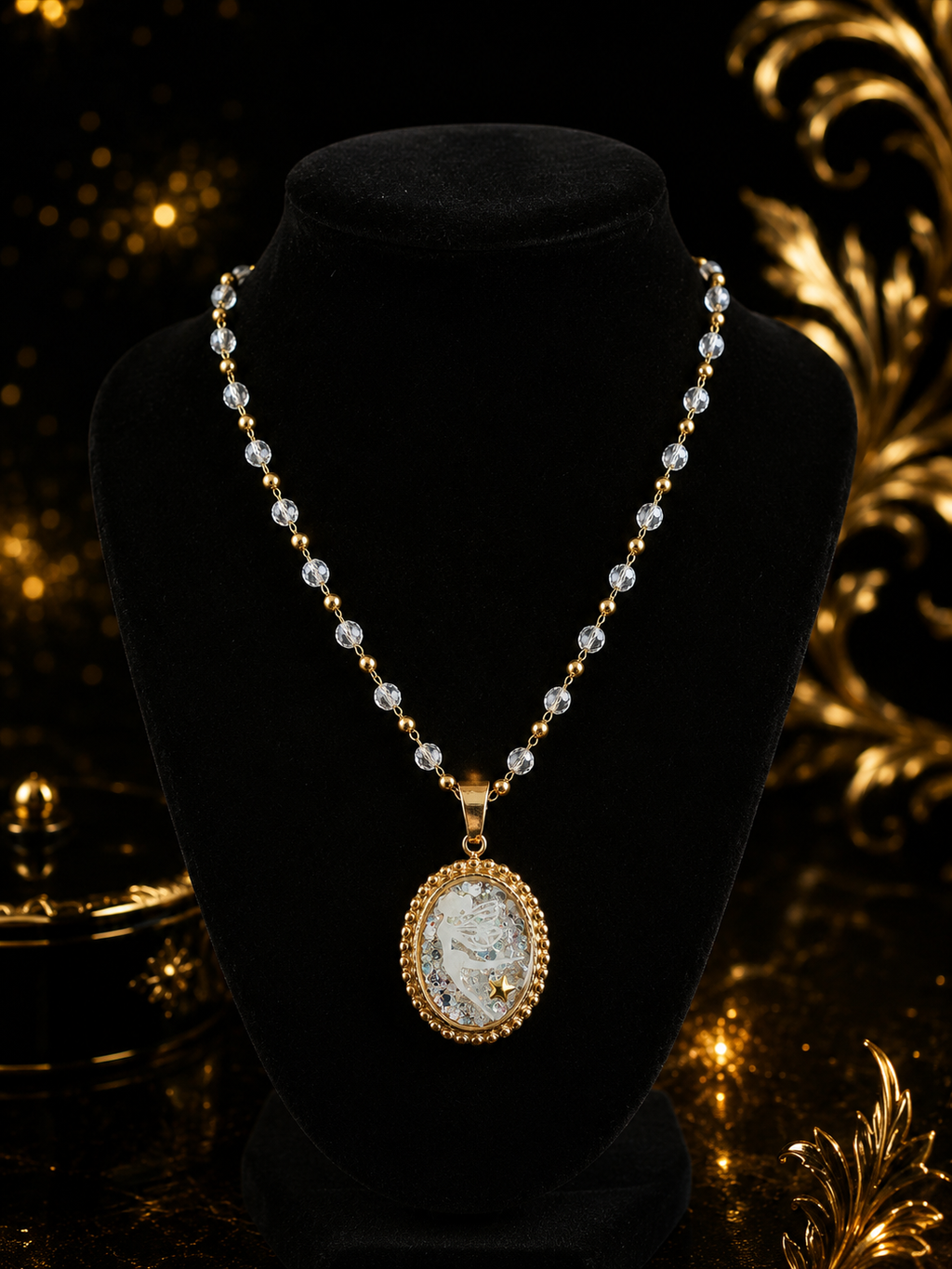 Collier Planissette – Fée lumineuse aux petits cristaux transparents