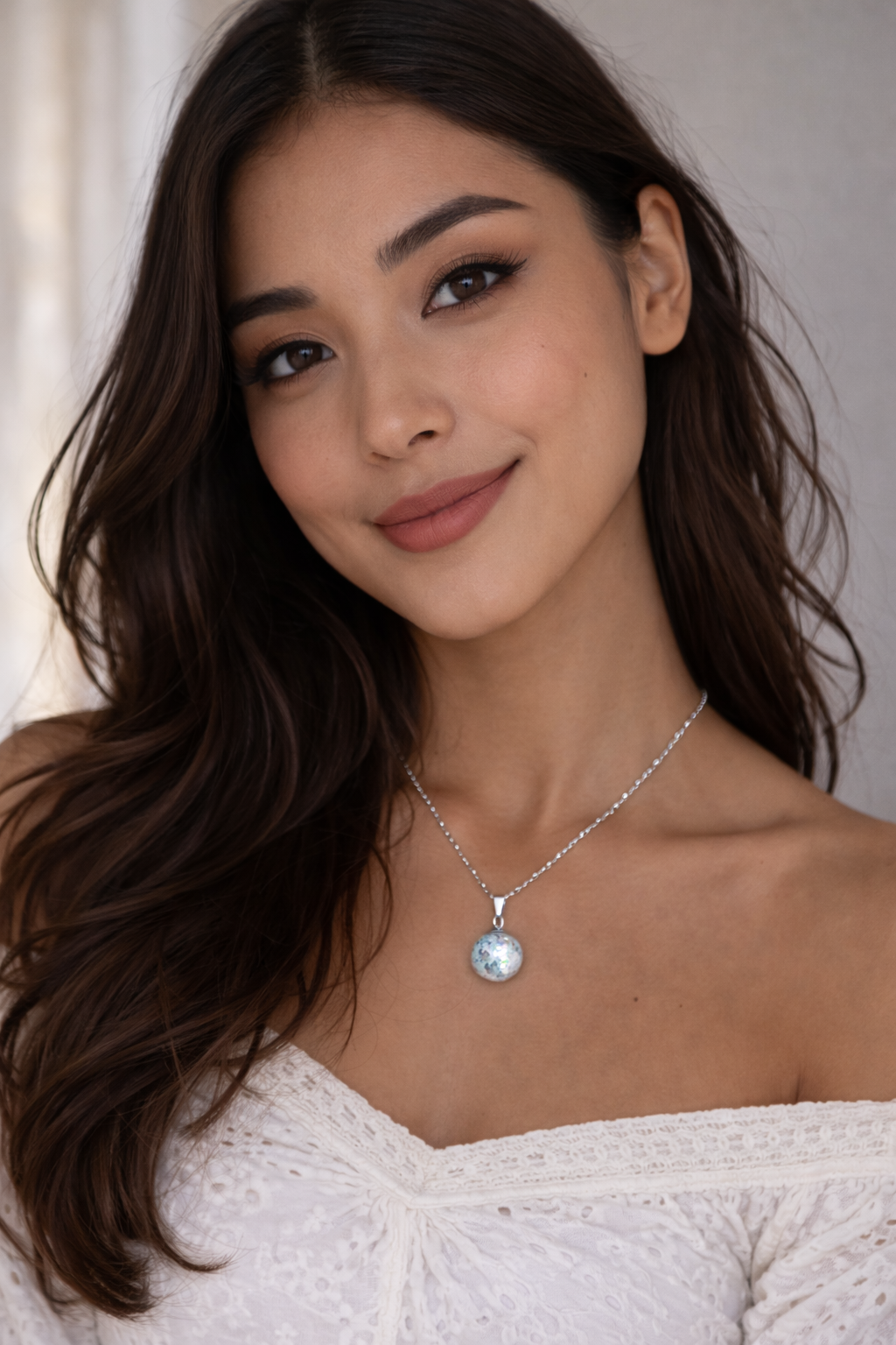 Collier grosses pommes vertes