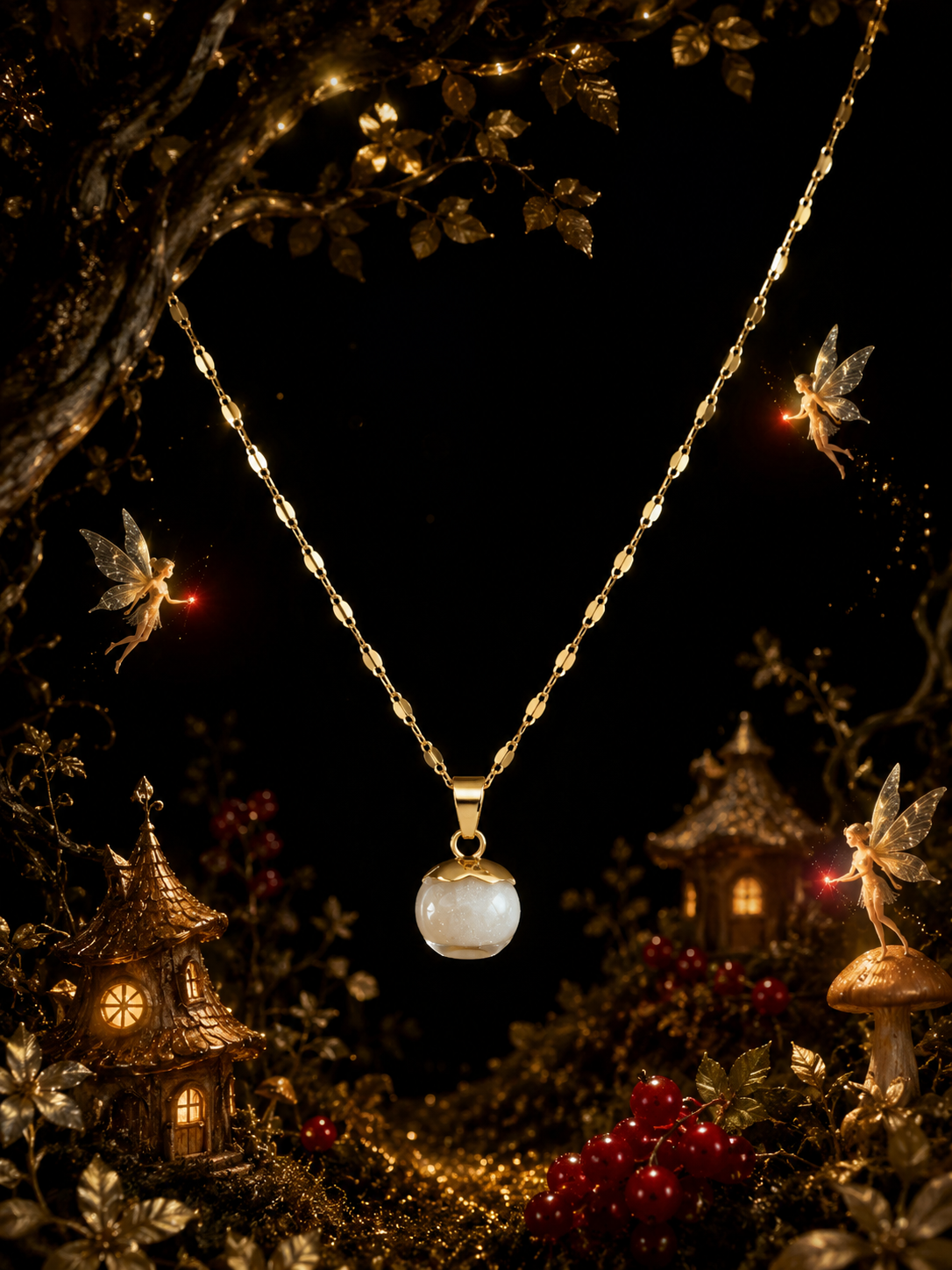 Le collier Groseille Rouge — Lueur de Rubis