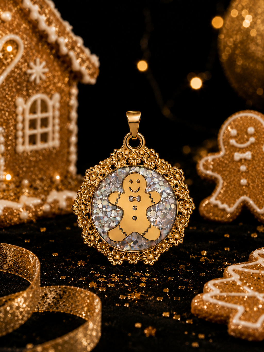 Collier petit biscuit fluorescent enchanté