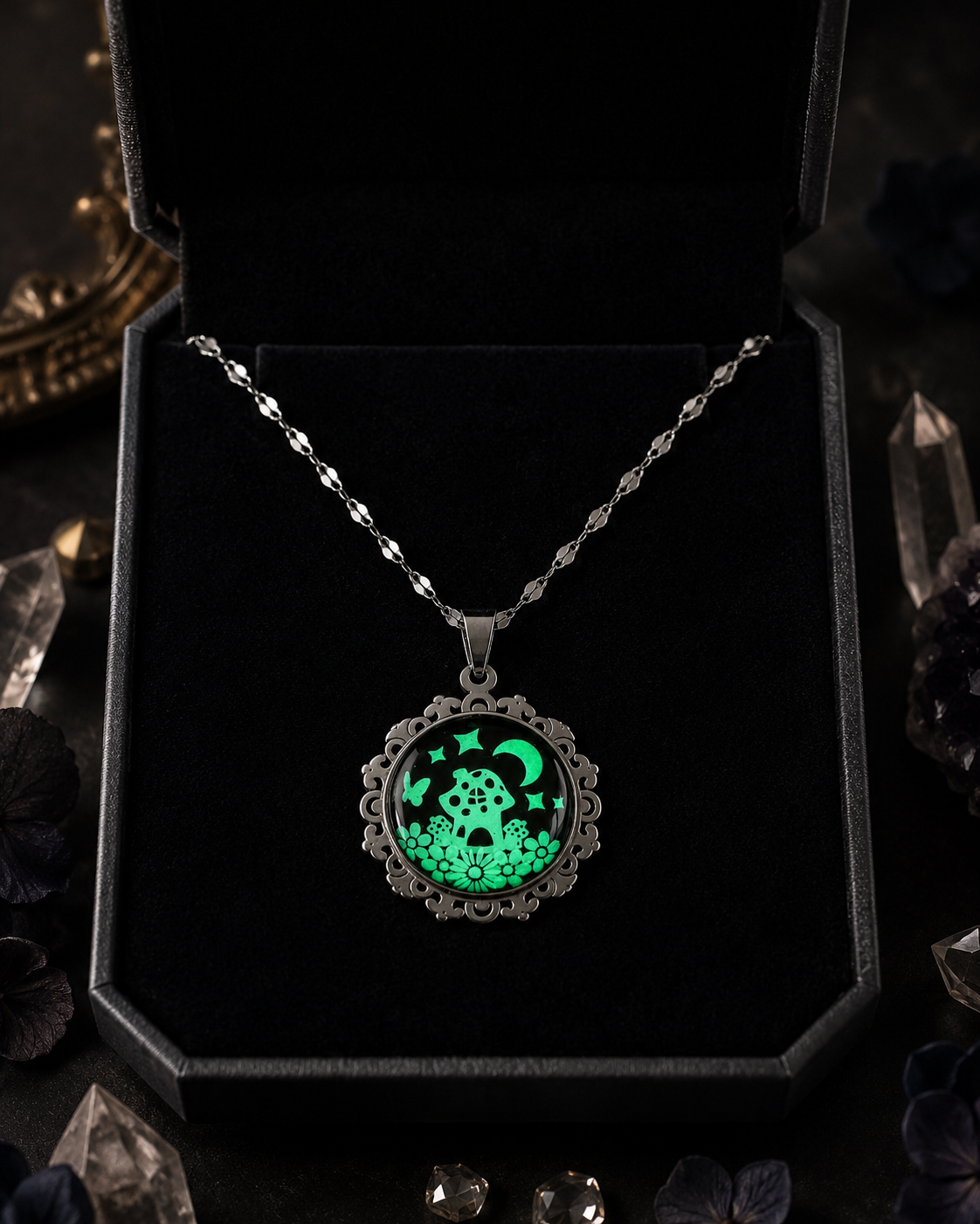 Collier avec petite perle magique champihome