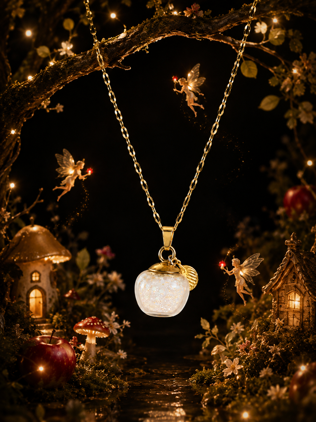 Le collier Pomme rouge — Éclat de Cristal