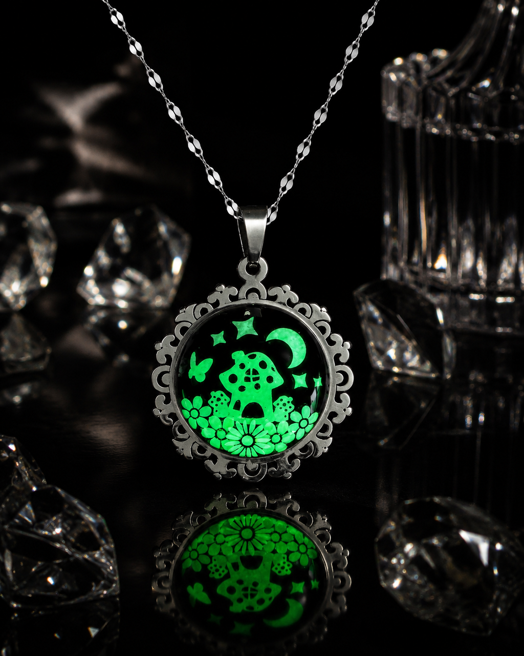 Collier avec petite perle magique champihome