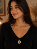 Collier petit biscuit fluorescent version longue