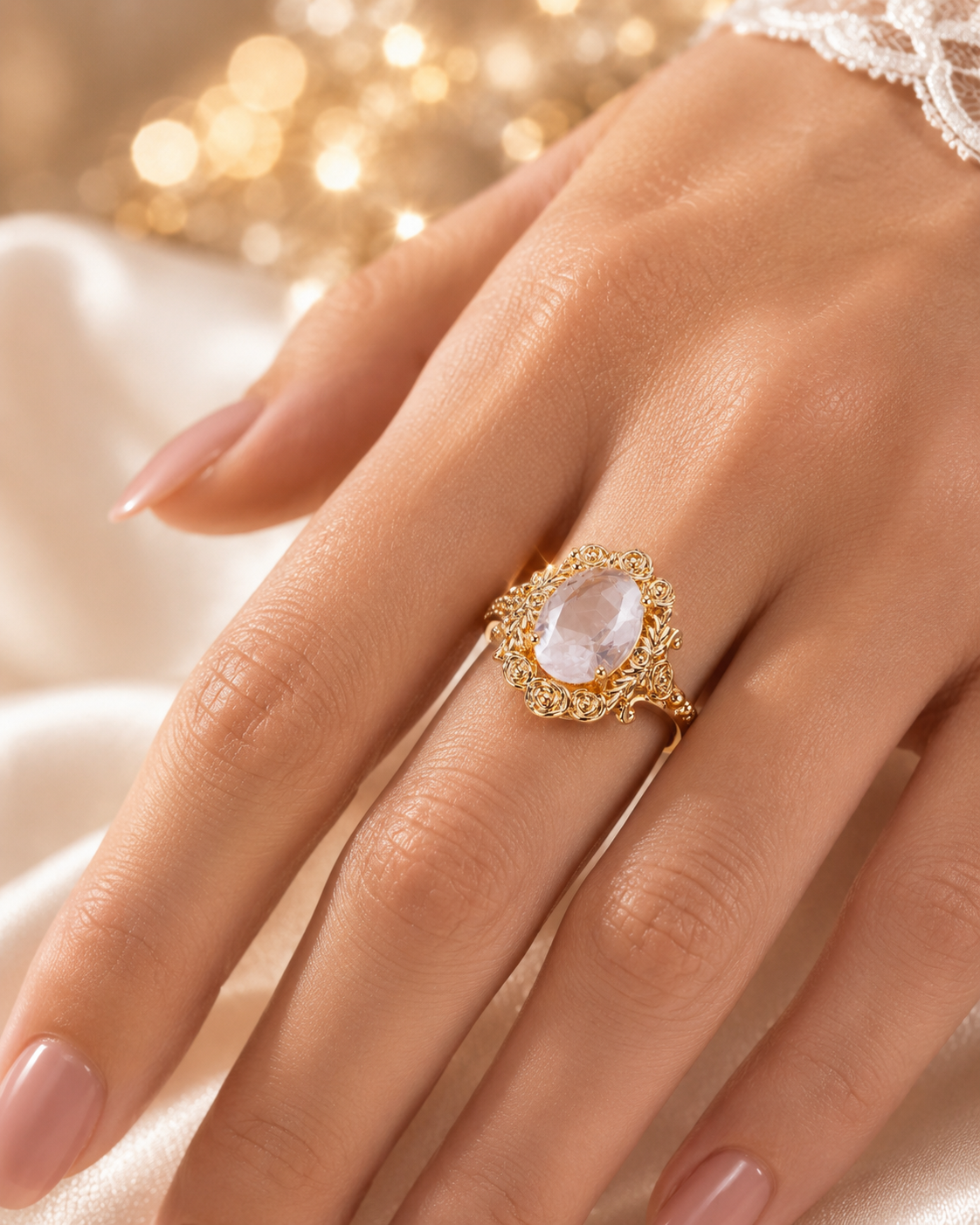Bague rose impériale