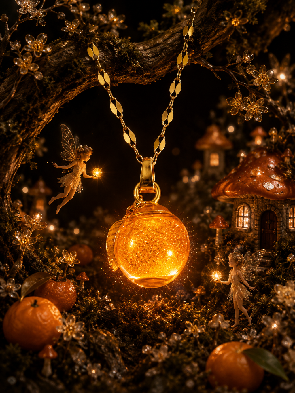 Collier Mandarine — Lueur d’Orange