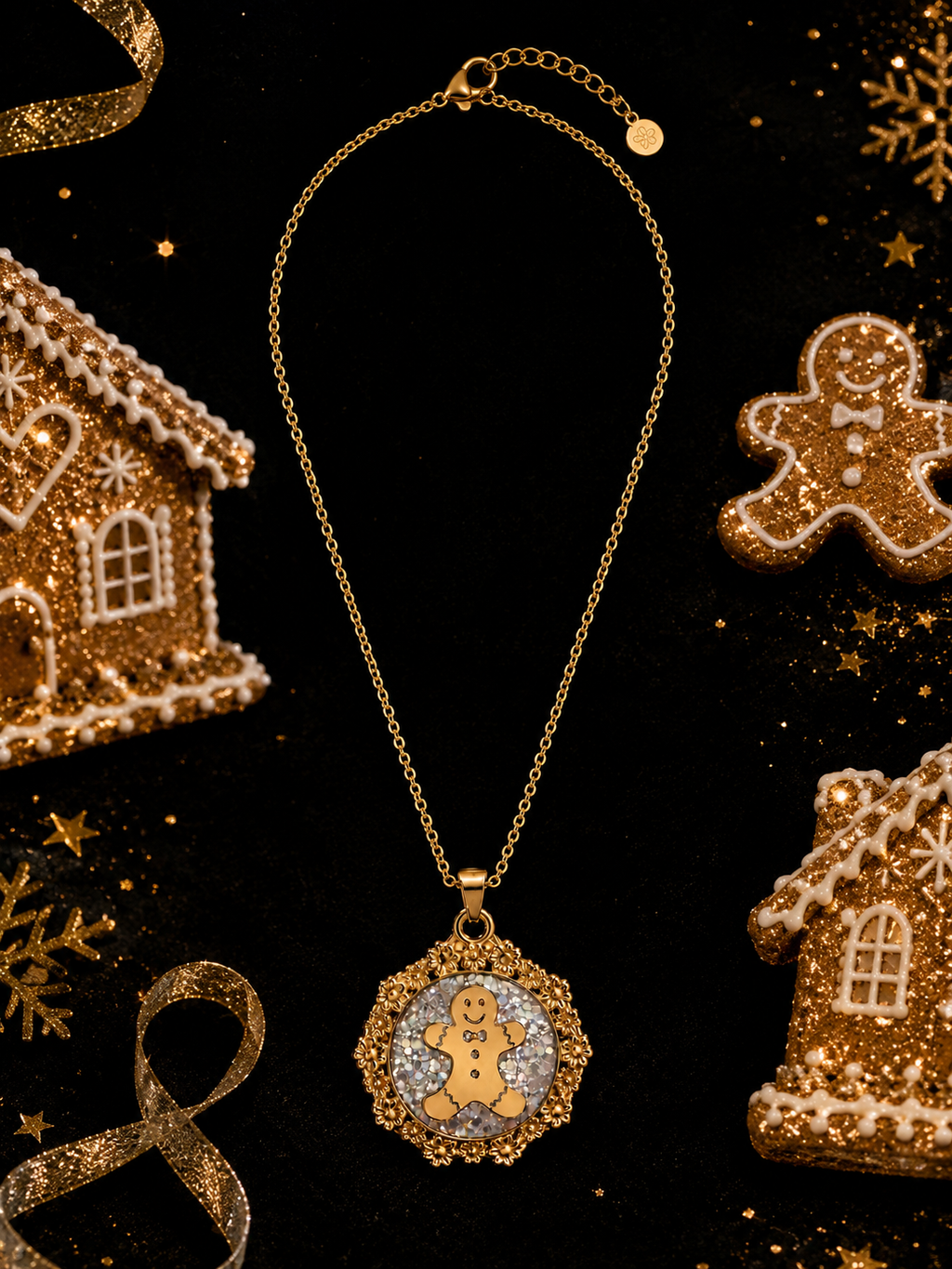 Collier petit biscuit fluorescent enchanté