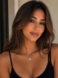 Collier petite étoile de mer en cristal or 2