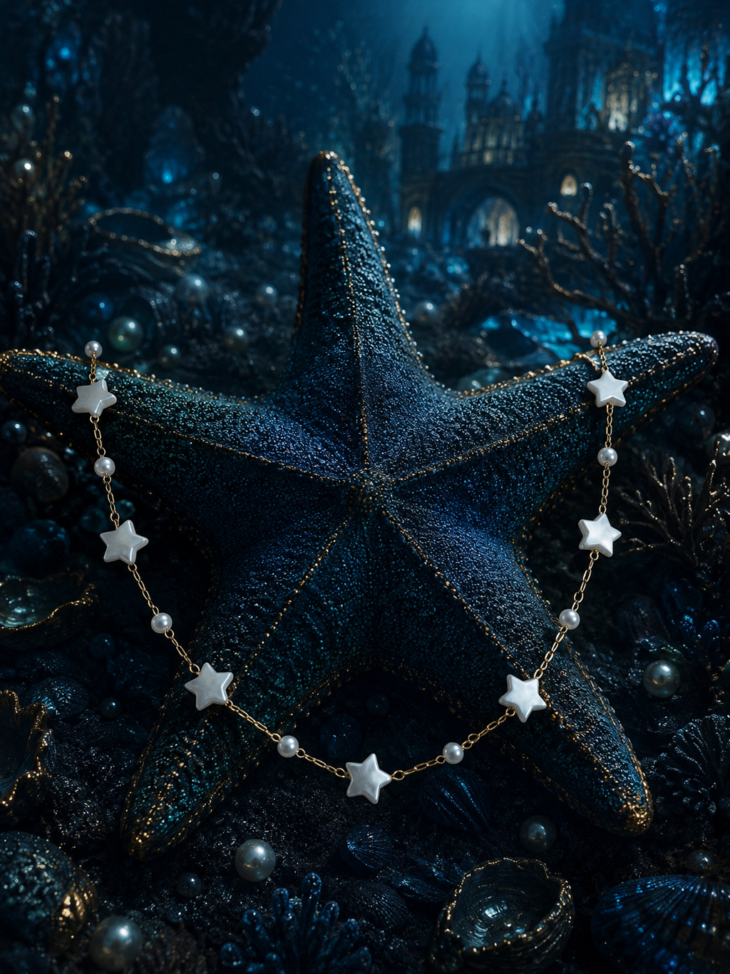 Collier Étoiles Nacrées — Trésor Céleste