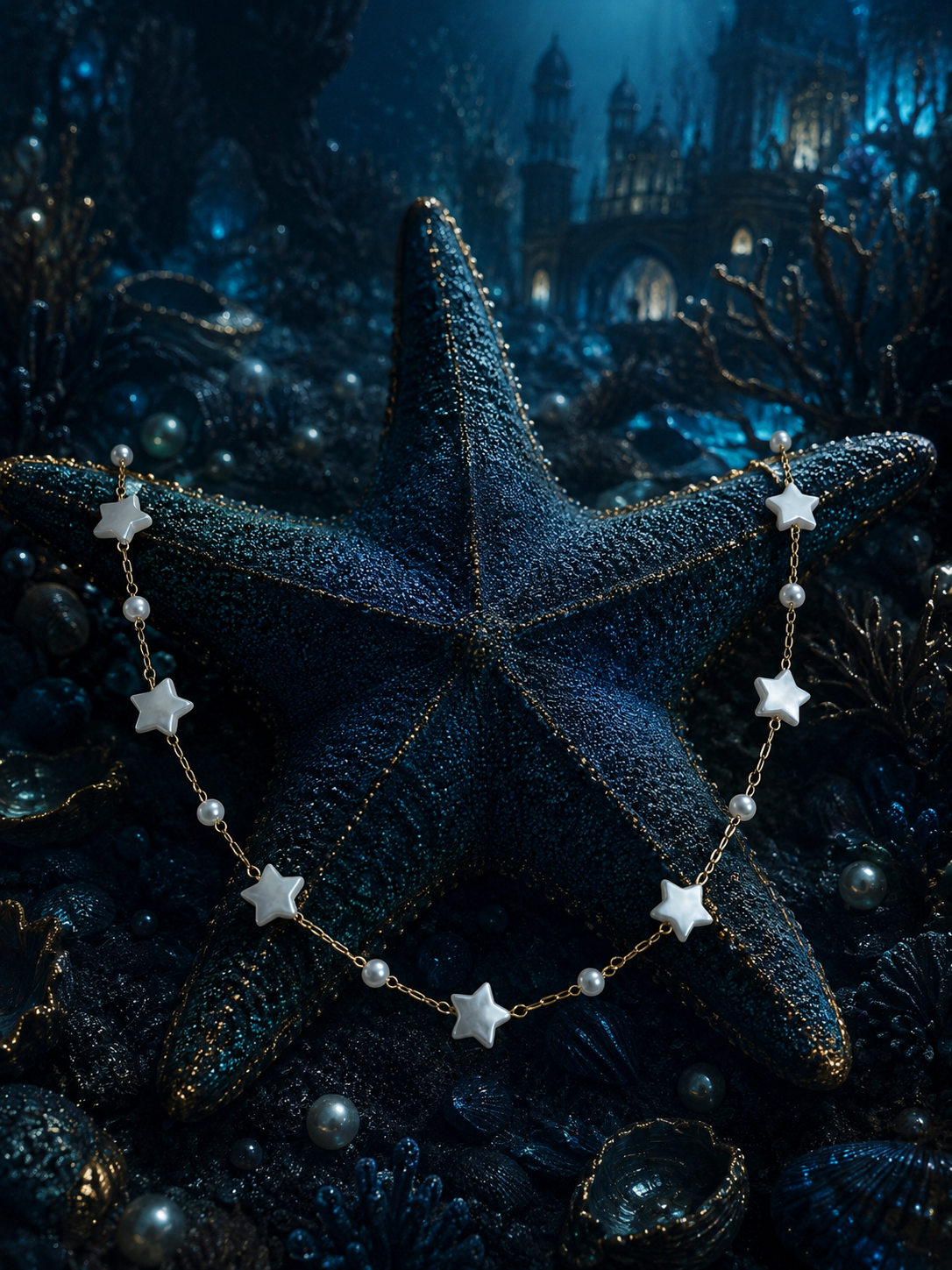 Collier Étoiles Nacrées — Trésor Céleste