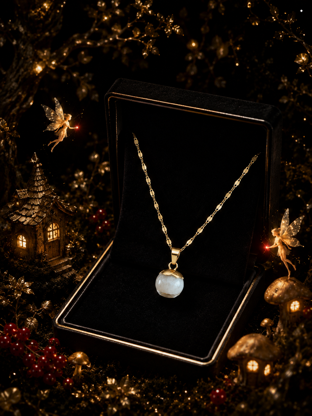 Le collier Groseille Rouge — Lueur de Rubis