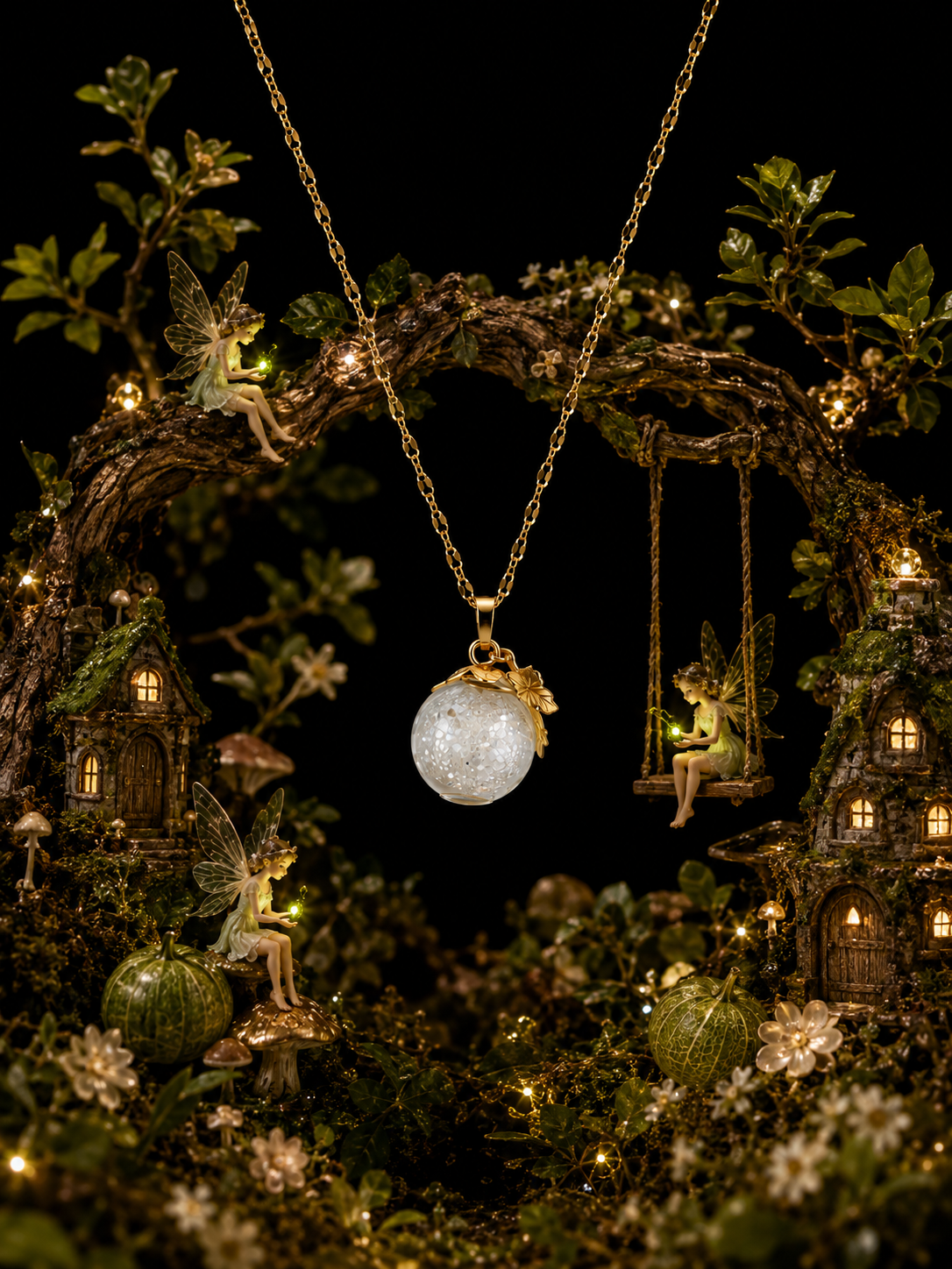 Collier Melon Vert — Jardin Enchanté