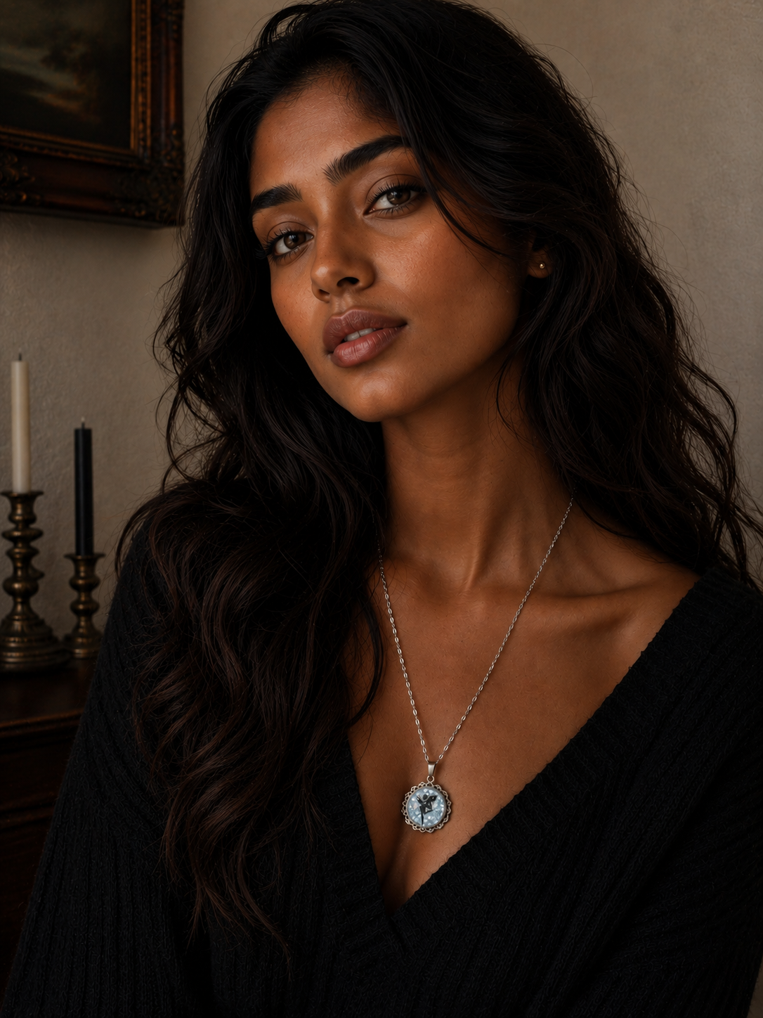 Collier fée acier