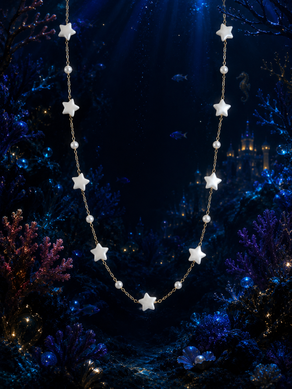 Collier Étoiles Nacrées — Trésor Céleste